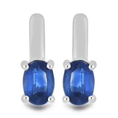 BUY NATURAL BLUE KYANITE GEMSTONE SINGLE STONE EARRINGS IN 925 STERLING SILVER – WHOLESALE JEWELRY SUPPLIER